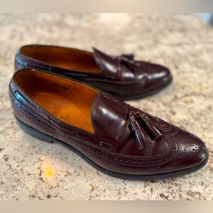 Allen Edmonds Manchester Burgundy Brown Tassel Loafers